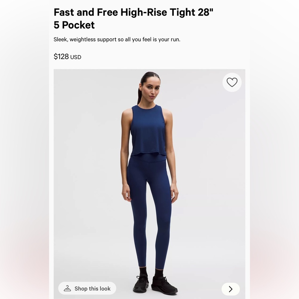 High-Rise Navy 28" Tight Legging